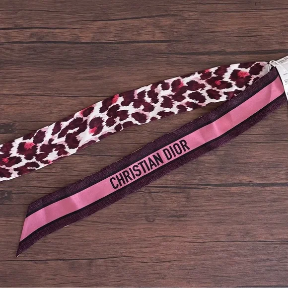 NEW DIOR Limited Edition Leopard Print Twilly - Picture 2 of 4